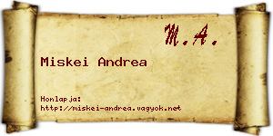 Miskei Andrea névjegykártya