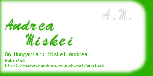 andrea miskei business card